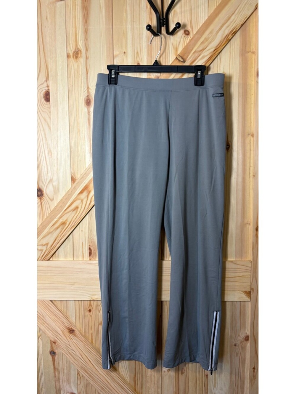 Athleta Women's Petite Gray Athletic Pants with Side Zippers Size W-L Petite